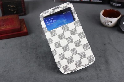 三星Galaxy Mega棕格子皮套 品質(zhì)保護與韓式時尚的完美融合